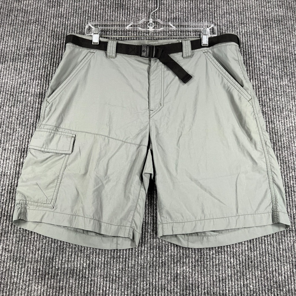 Columbia Battle Ridge II Shorts Mens 36 Gray‎ Belted Hiking Outdoor Casual Light